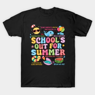 School Out For Summer Last Day Of School Teachers Kids Boy T-Shirt